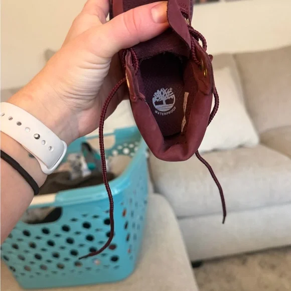 Timberland Maroon Lace-Up Boots - Picture 6 of 7